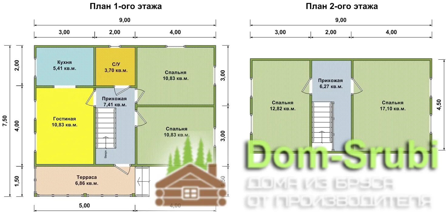Дом каркасный ДК-18 (7.50х9)