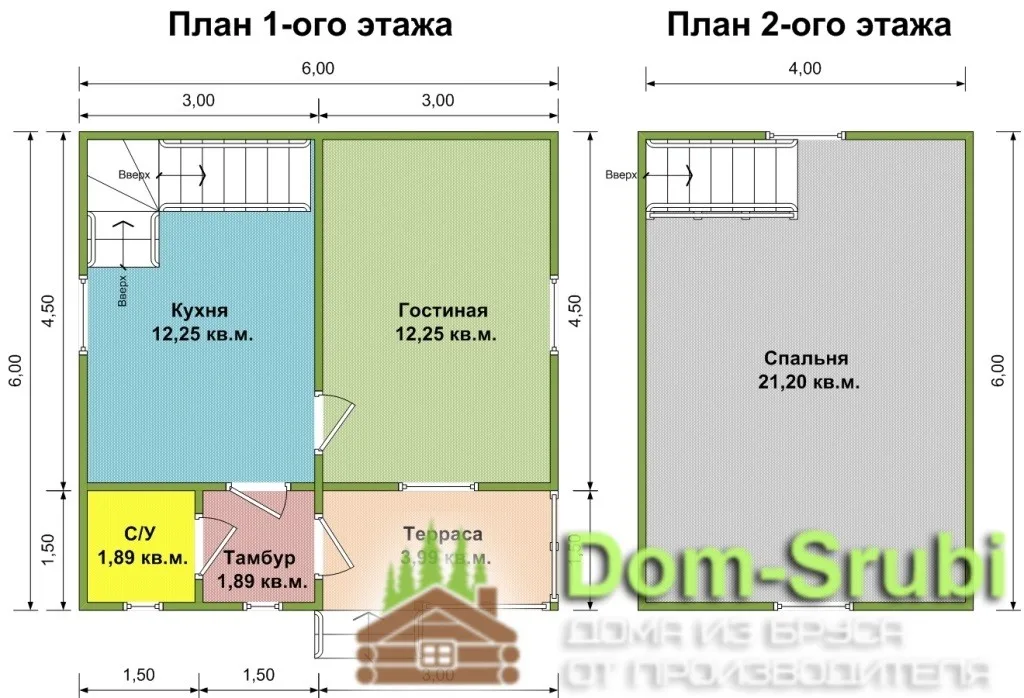 Дома из бруса Д-5 (6х6)